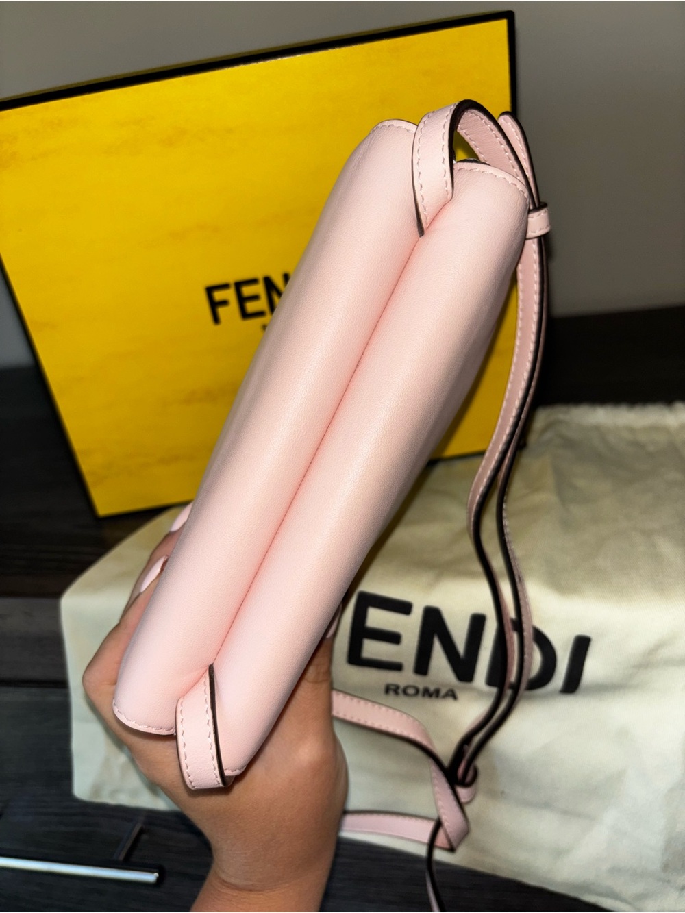 Fendi Pink Baguette Shoulder Bag Full Set - Picture 13 of 16